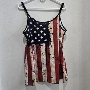 Stars and Stripes Women's Tank Top size XL